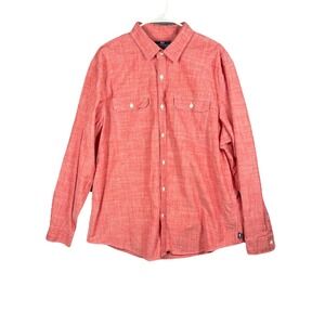 Vineyard Vines Dockman Shirt Men's 2XL‎ Coral Chambray Long Sleeve Button Up